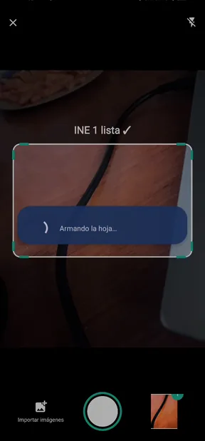 Escaneando una credencial con la c&aacute;mara